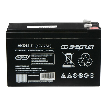Аккумулятор для ИБП Энергия АКБ 12-7 (тип AGM) - ИБП и АКБ - Аккумуляторы - omvolt.ru